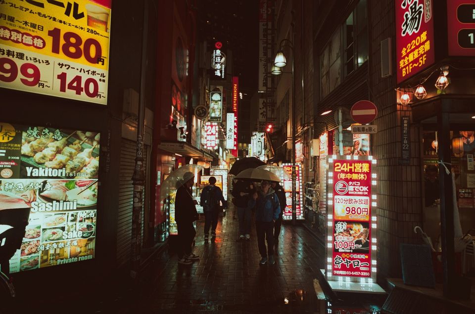 Rainy alley in Shinjuku